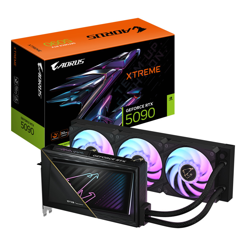 TARJETA DE VIDEO GIGABYTE (GV-N5090 AORUSX W-32GD) RTX 5090, 32GB GDDR7,PCIE 5.0,HDMI,3*DP,3FAN